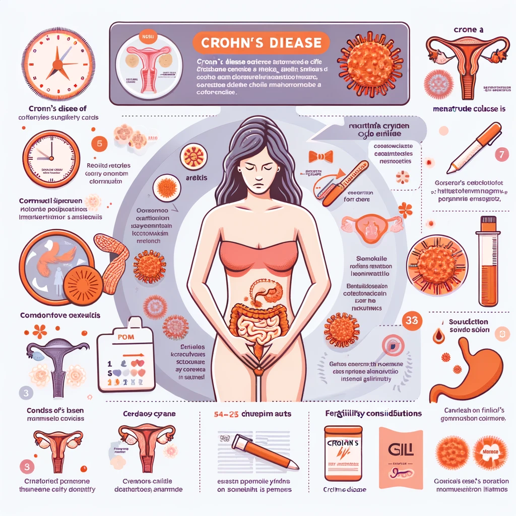 Crohn's Disease Challenges in Females Infographic